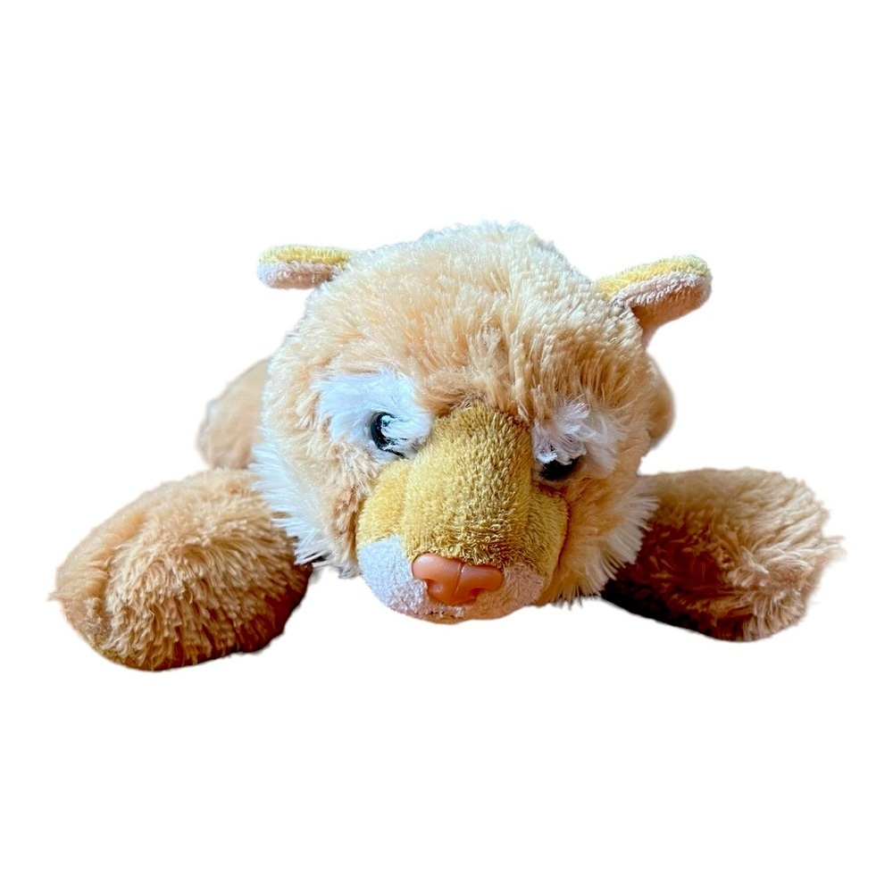 Aurora World Cat Plush Stuffed Animal Floppy Soft‎ Toy Yellow Cream 14”